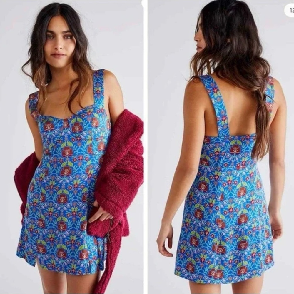 Free People Floral Blue dress
